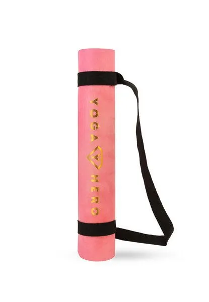 Yoga Hero Yoga Hero Yogamatte Classic 3,5mm mit Tragegurt, Ibiza gold (rosa), – Produktbild 2 von 4