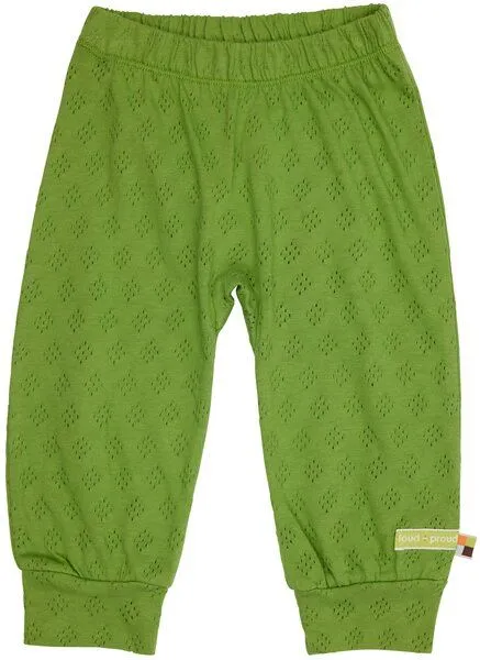 loud + proud loud + proud Baby & Kinder Hose Jacquard Strick, GOTS-zertifiziert, Grass(grün), – Produktbild 1 von 2