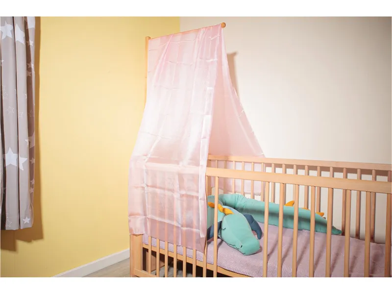 Wollmanufaktur Filges Himmel für Wiege und Stubenwagen, Seide, rosa 90 x 250 cm – Produktbild 2 von 2