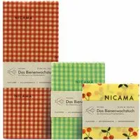 NICAMA NICAMA Bienenwachstücher 3er Set (M + L + XXL), Set 1, – Produktbild 1 von 1