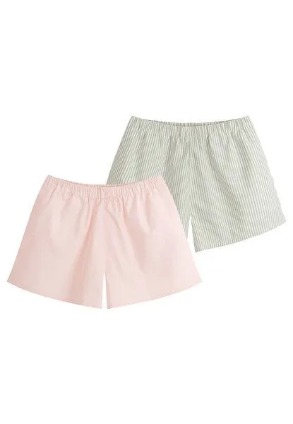 MELA MELA Pyjama Shorts Bundle Style VANIKA, Berry blush / thymian / naturweiß gestreift, – Produktbild 1 von 4