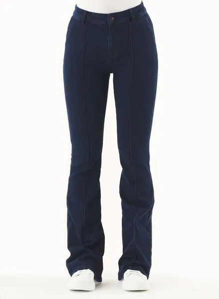 ORGANICATION ORGANICATION Flared Jeans aus Bio-Baumwolle, Blau(dark navy), – Produktbild 1 von 3