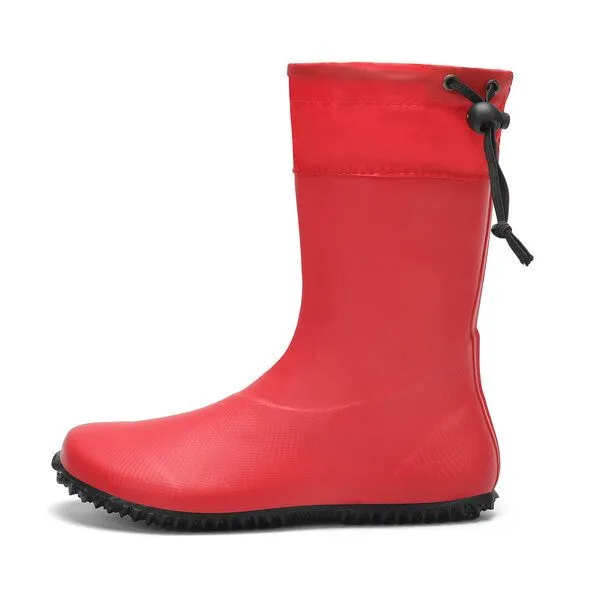 SAGUARO SAGUARO - Gummistiefel Barfußschuhe vegan Naturkautschuk, Rot, – Produktbild 4 von 4