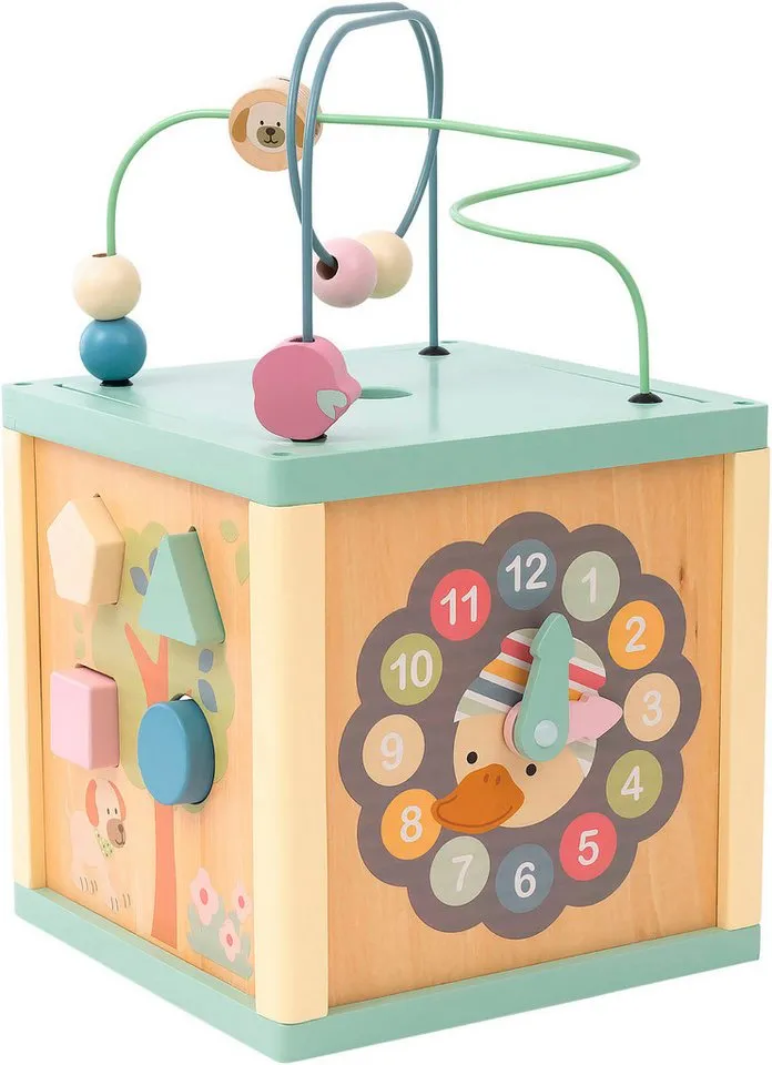 Sterntaler Sterntaler Motorikwürfel aus Holz, Beige|bunt, – Produktbild 3 von 5