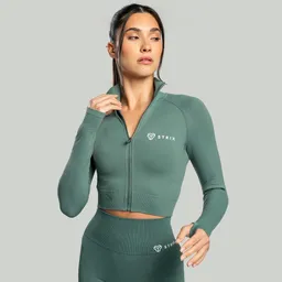 GymBeam OG1 STRIX Cropped Top für Frauen Seamless in Moss XS – Produktbild 1 von 1