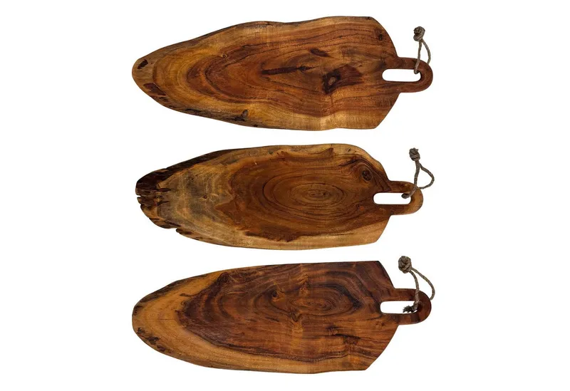 Online-Fuchs Servierbrett mit Griff, Schneidebrett aus Holz - auch als Dekoration in der Küche, Bastseil zum Aufhängen bereits angebracht, Beige, – Produktbild 2 von 4