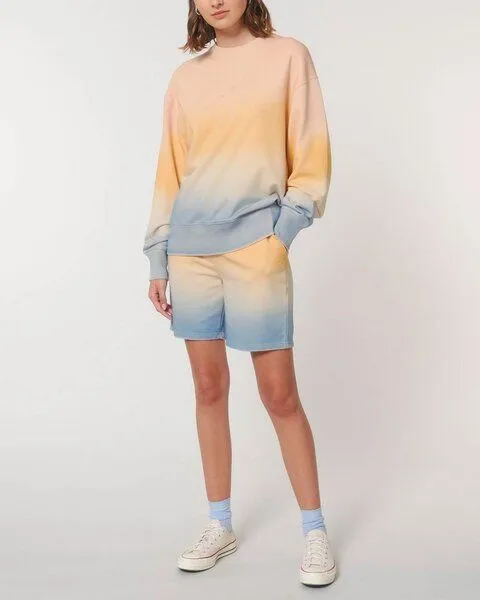 YTWOO YTWOO Oversize Sweatshirt, nachhaltig aus Bio-Baumwolle, Sweater, Unisex, Gelbblau, – Produktbild 4 von 4