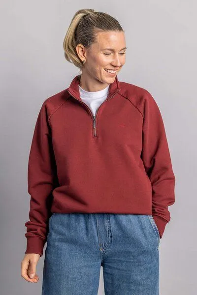 DIRTS dirts Quarter Zip Raglan, Royal burgundy, – Produktbild 4 von 4