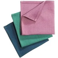 weltPartner weltPartner 3er-Set Spültücher aus Bio-Baumwolle, 30x30 cm, Flieder-grün-blau (blau), – Produktbild 1 von 1