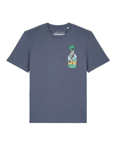 watapparel watapparel T-Shirt Unisex Holiday in a bottle, Blue grey, – Produktbild 1 von 2
