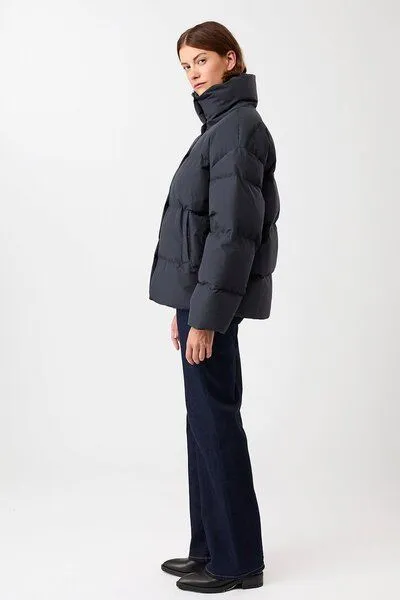 LangerChen LangerChen Gesteppte Jacke aus Eco Daune mit Stehkragen, Navy (blau), – Produktbild 3 von 4