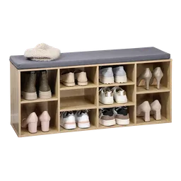 Kesper Kesper Universal-/ Schuhschrank mit Sitzkissen - Sonoma Eiche – Produktbild 1 von 1