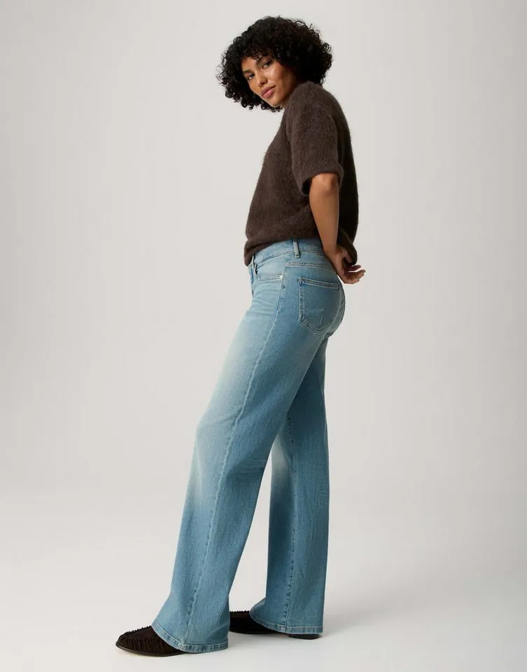 OPUS PANTS Weite Jeans MELLY MODERN mit Powerstretch Mid Rise Long, BCI Cotton, Zip-Fly – Produktbild 5 von 5