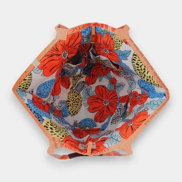 REFISHED fair fashion REFISHED fair fashion Tasche 'SOULMATE COTTON' Limitierte Edition! - upcycelte Fischfuttersäcke, #fish orange/#cotton poppy, – Produktbild 5 von 5