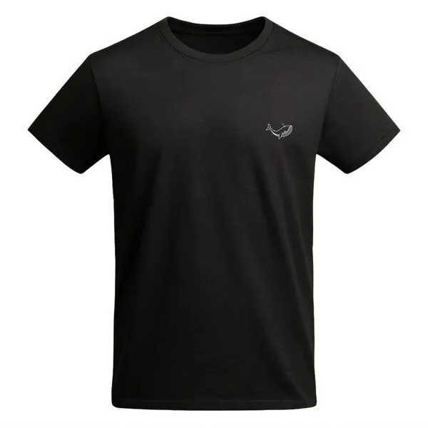 vis wear vis wear Wal der Ozeane - Strand Surf - Organic Shirt, Schwarz, – Produktbild 1 von 3