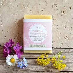 Küstenseifen Manufaktur Küstenseifen Manufaktur Wiesentau - Bioseife mit Granatapfelkern-Extrakt und Gänseblümchen – Produktbild 1 von 1