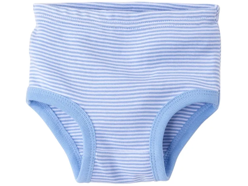 HANS NATUR Kinder Slip Bio-Baumwolle hellblau-weiß gestreift Gr. 74/80, Weiß, blau, – Produktbild 1 von 2