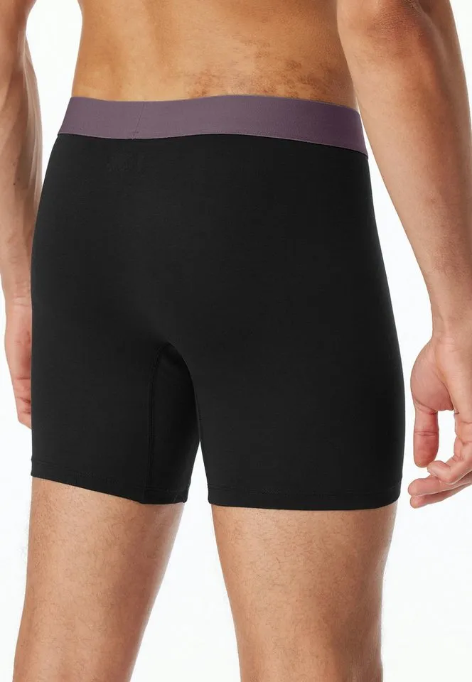 Schiesser Schiesser Lange Unterhose 95/5 Multipacks (2er Pack) mit farblich abgesetztem, sportlichem Logo-Webgummibund, Bunt, – Produktbild 5 von 5
