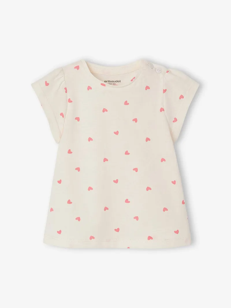 Vertbaudet 2er-Pack Baby T-Shirts mit Fantasie-Print, Rosa, – Produktbild 3 von 4