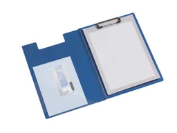 FolderSys FolderSys Klemmbrettmappe blau für Format A4 aus PP, mit Dreiecks-Klarsichttasche – Produktbild 1 von 1