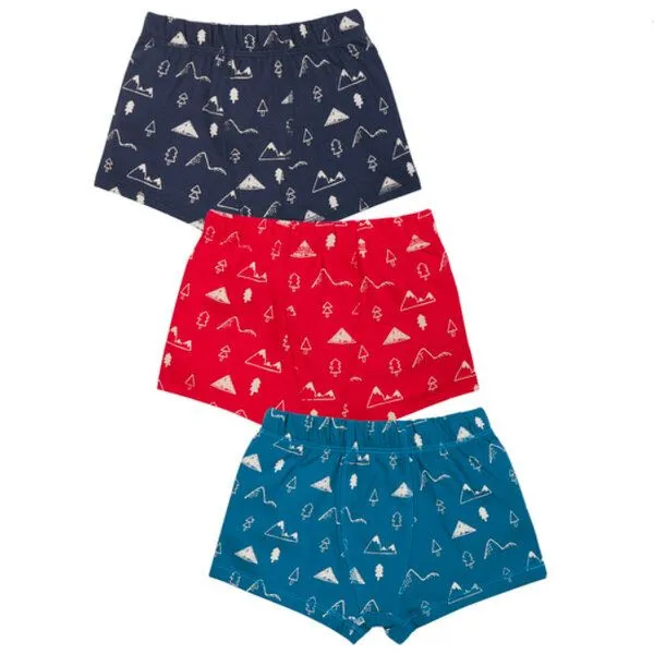 Frugi Frugi Boxershorts für Jungs mit Bergprint - Dreierpack – Produktbild 1 von 2