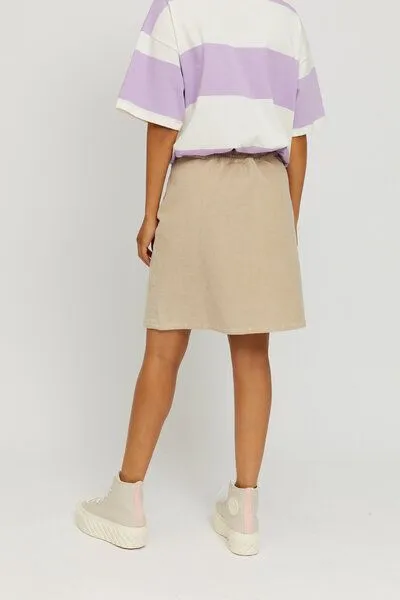 Mazine Mazine Kurzer Rock - Noda Skirt - aus Bio-Baumwolle, Natur (greige), – Produktbild 2 von 4