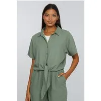recolution Recolution Damen vegan Bluse Ocra Khaki – Produktbild 1 von 1