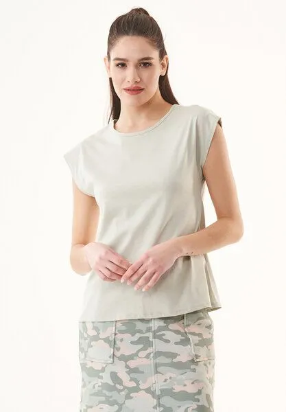 ORGANICATION ORGANICATION T-Shirt aus Bio-Baumwolle, Grün(olive branch), – Produktbild 3 von 4