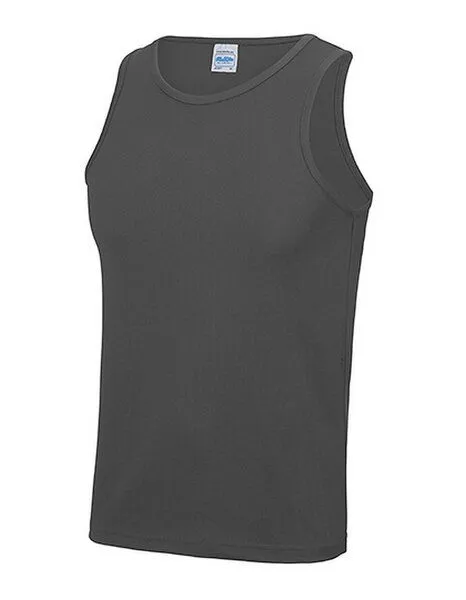 Just Cool Just Cool Muskelshirt Ärmellos Recyceltes Polyester, Charcoal, – Produktbild 2 von 3