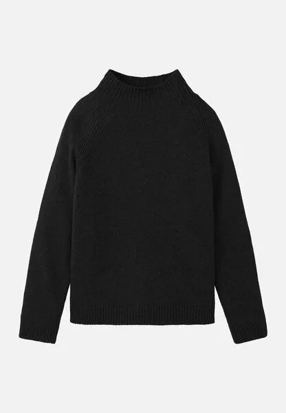 recolution Damen Strickpullover aus Bio-Wolle und Bio-Baumwolle - ELEOCHARIS - recolution, Black (schwarz), – Produktbild 2 von 4
