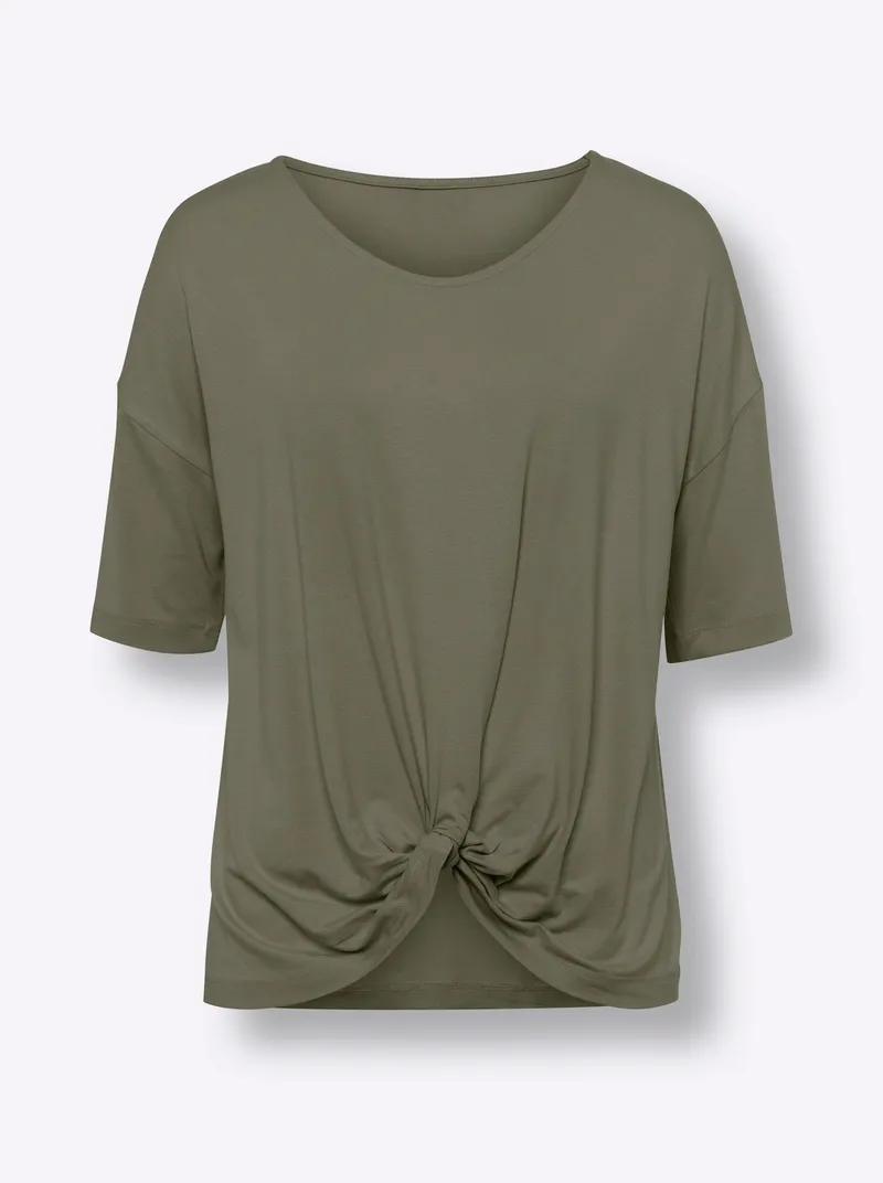 heine Kurzarmshirt khaki, Khaki, – Produktbild 2 von 2