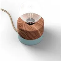 ALMUT von Wildheim ALMUT von Wildheim Tischleuchte Walnuss Holz angesagte Pastelltöne skandinavisches Design, Pastellblau, – Produktbild 1 von 1