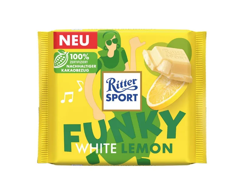 Ritter Sport Ritter Sport Schokolade, Ritter Sport White Lemon mit aufgeschlagener Zitronencreme Tafel 100g – Produktbild 1 von 2