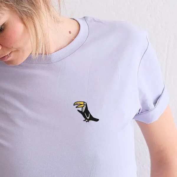 LIGARTI Besticktes T-Shirt – Joey der Tukan – LIGARTI Tiermanufaktur, Altrosa, – Produktbild 4 von 4