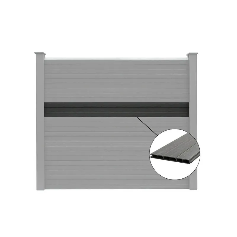 Prestige Home Living Outdoor Prestige Home Living Outdoor WPC-Sichtschutzzaun CARACAS - 1x Ersatzpaneel, ca. 170 cm, Grau, – Produktbild 1 von 1
