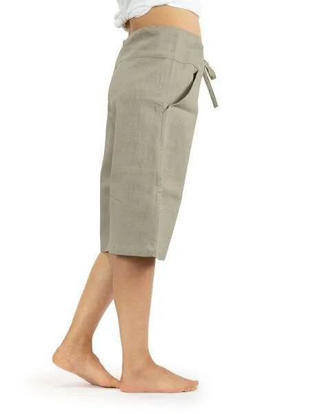 SCHAZAD Bermuda-Leinenhose von SCHAZAD, Oliv, – Produktbild 4 von 5