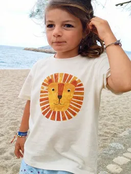 MelaDi MELAdi Kinder Shirt aus Biobaumwolle - Löwe auf Natural Raw – Produktbild 1 von 1