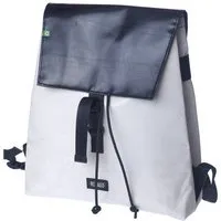 Rebago Rebago Rucksack Andy aus recycelter LKW-Plane, Schwarz-weiß, – Produktbild 1 von 1