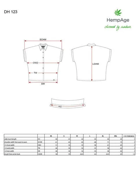 HempAge HempAge Damen Lyocell Bluse (auf Hanf Basis) Normal Fit, Shitake (braun), – Produktbild 2 von 4