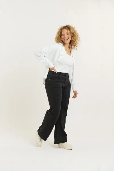 Flax and Loom Flax and Loom Tencel Wide Leg Jeans Modell: Etta, Burnt orange, – Produktbild 2 von 3