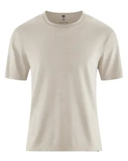 HempAge Hempage Herren vegan T-Shirt Aus Slub-Jersey Distel Beige – Produktbild 1 von 1