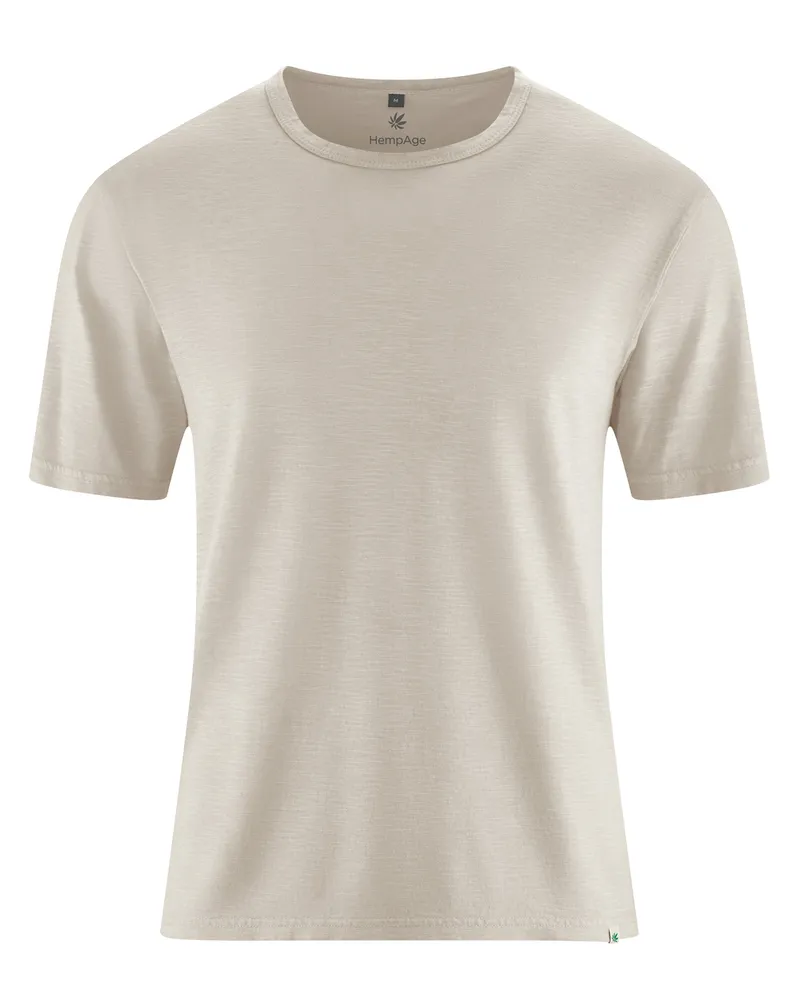 HempAge Hempage Herren vegan T-Shirt Aus Slub-Jersey Distel Beige, Beige, – Produktbild 1 von 2