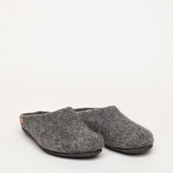 Magicfelt Magicfelt Gottstein naturbelassene ungefärbte Filzpantoffeln Hausschuhe, Tiroler steinschaf (grau, – Produktbild 1 von 3