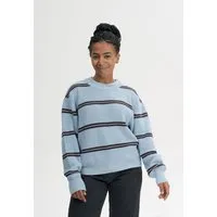 MELA MELA Rippstrick Pullover Style ADAH STRIPES aus 100% Bio-Baumwolle, Salty blue gestreift, – Produktbild 1 von 1