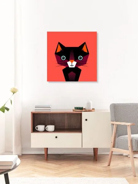 Photocircle Photocircle Poster / Leinwandbild - Kinderzimmer-Katze Illustration für Kinder – Produktbild 2 von 4