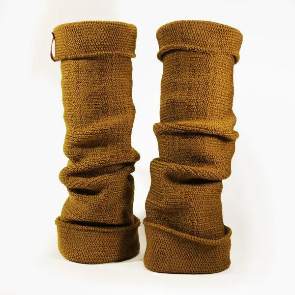 vincente vincente Beinstulpen gestrickt aus reiner Wolle, Bronce, – Produktbild 1 von 2