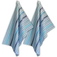 Solwang Design Solwang Design 2er-Set Geschirrtücher aus 100% Biobaumwolle, 70 x 50 cm, Multi aqua-blau, – Produktbild 1 von 1
