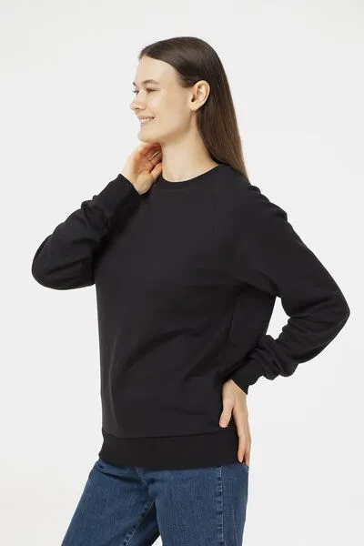 Evermind Evermind Unisex Sweatshirt aus Bio-Baumwolle, Schwarz, – Produktbild 3 von 4