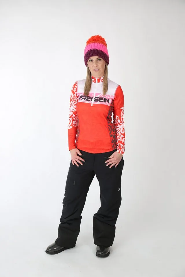 Freisein Project Funktionsshirt SkiRun Wärmendes Ski-Funktionsshirt mit auffälligem Berg-Artwork – Produktbild 3 von 5