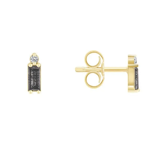 Eppi Eppi Ohrringe mit Baguette und Round Diamanten Xene, Gelb, – Produktbild 3 von 4